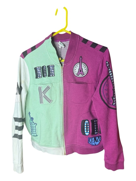 Kenzo Jackets & Blazers - Kenzo Colorblock Zip Jacket in Mint Green & Magenta